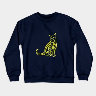 Cat Tribal Design Crewneck Sweatshirt